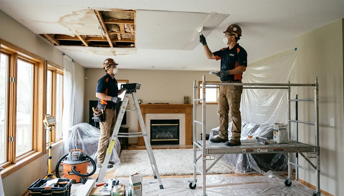 Ceiling Water Damage Repair Image 1