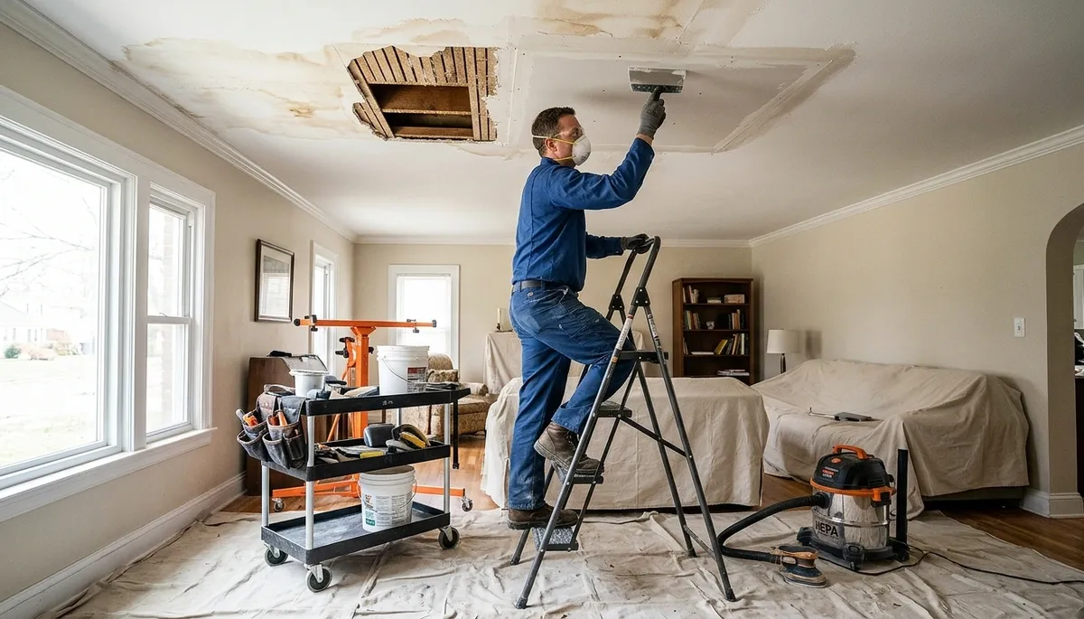 Ceiling Water Damage Repair Image 3