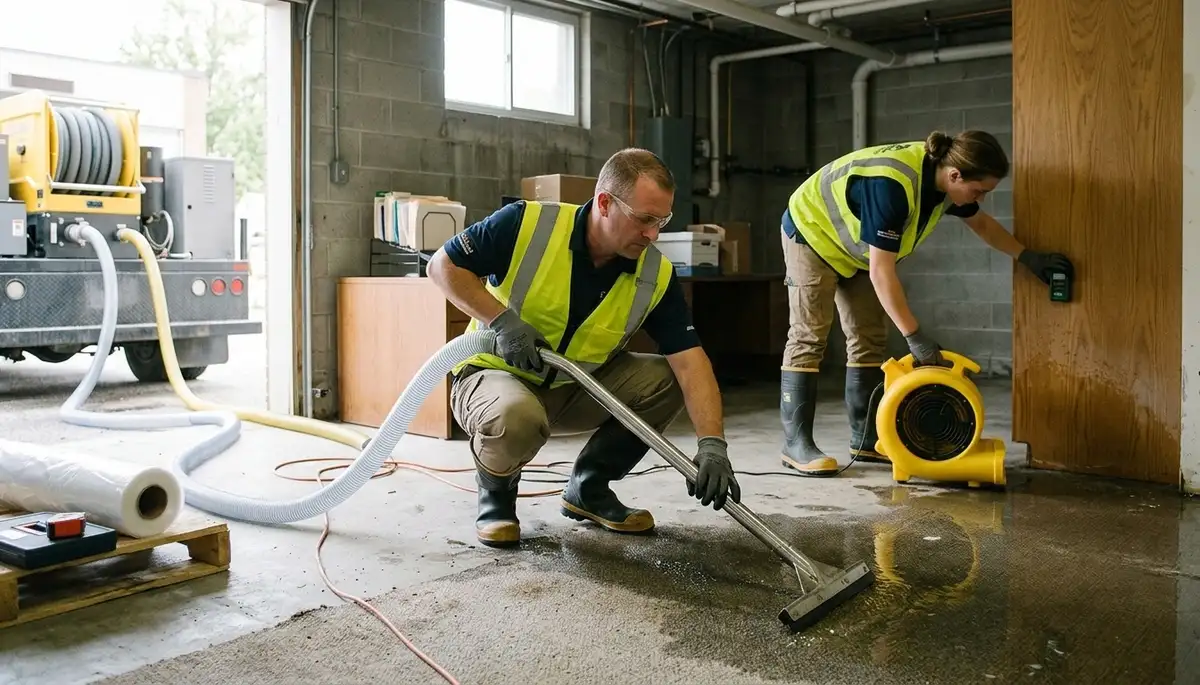 Water extraction service for a Fargo, ND home after water damage or flooding